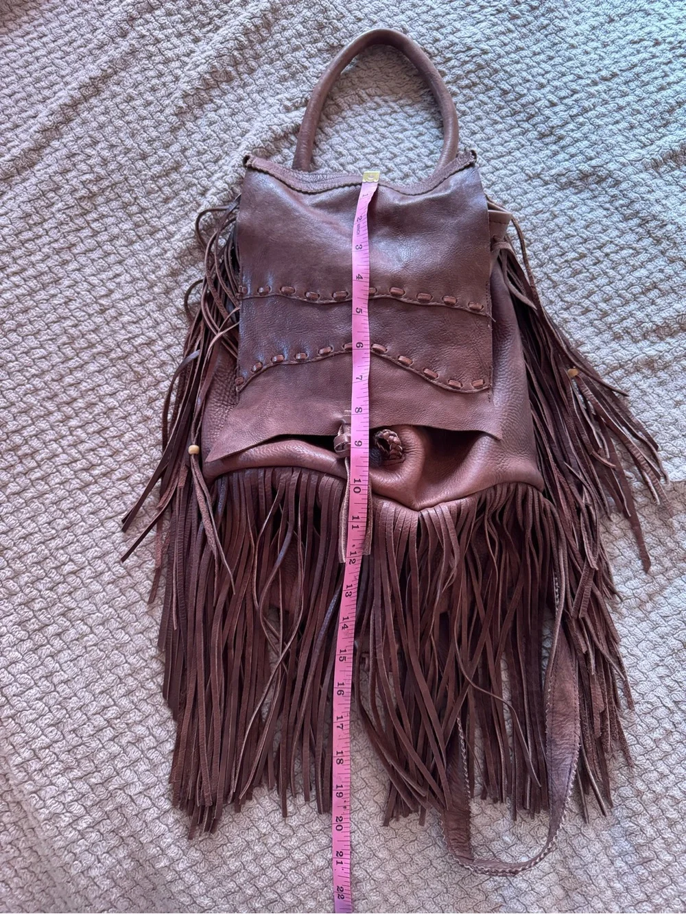 Fringed Leather crossbody